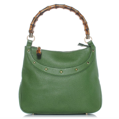 Gucci Leather Anita Bamboo Top Handle Bag Green 1 of 7