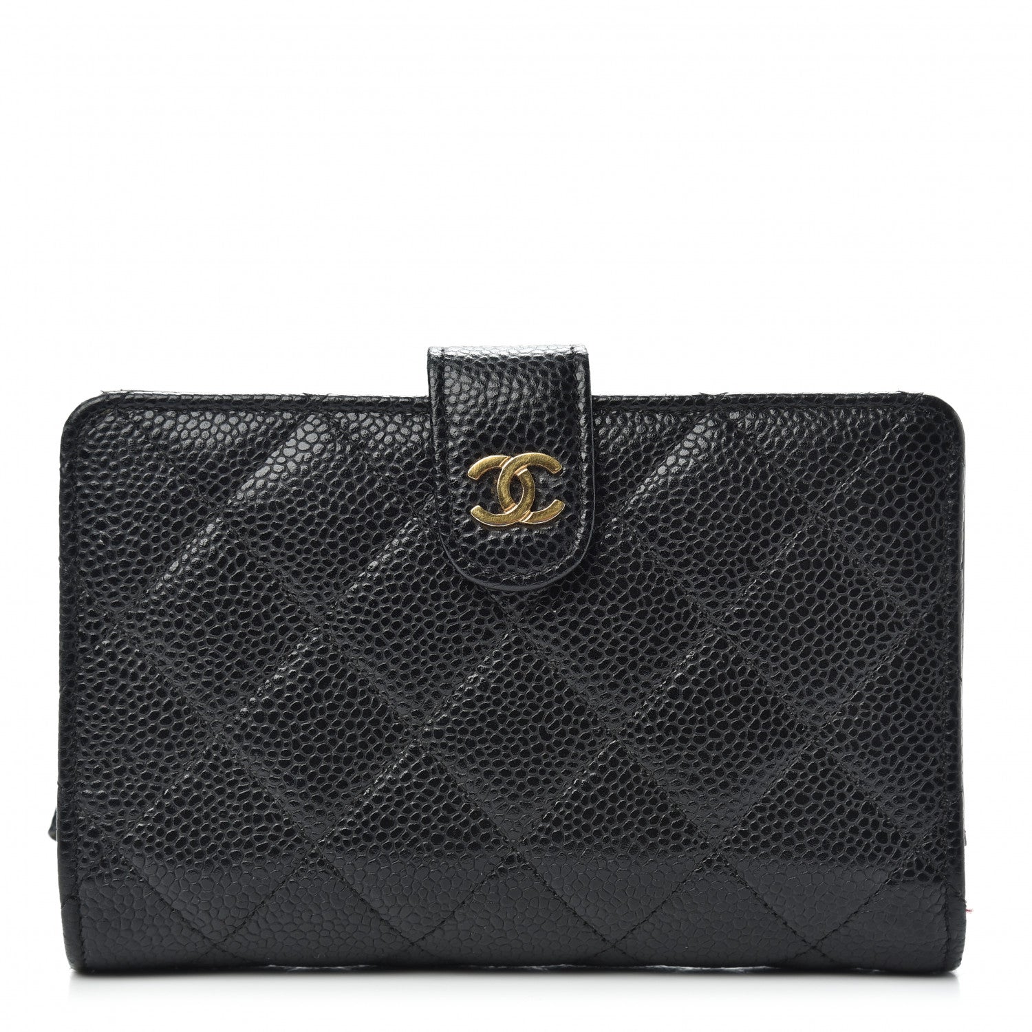 Chanel Caviar Quilted CC French Wallet Black 1 of 14