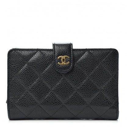 Chanel Caviar Quilted CC French Wallet Black 1 of 14