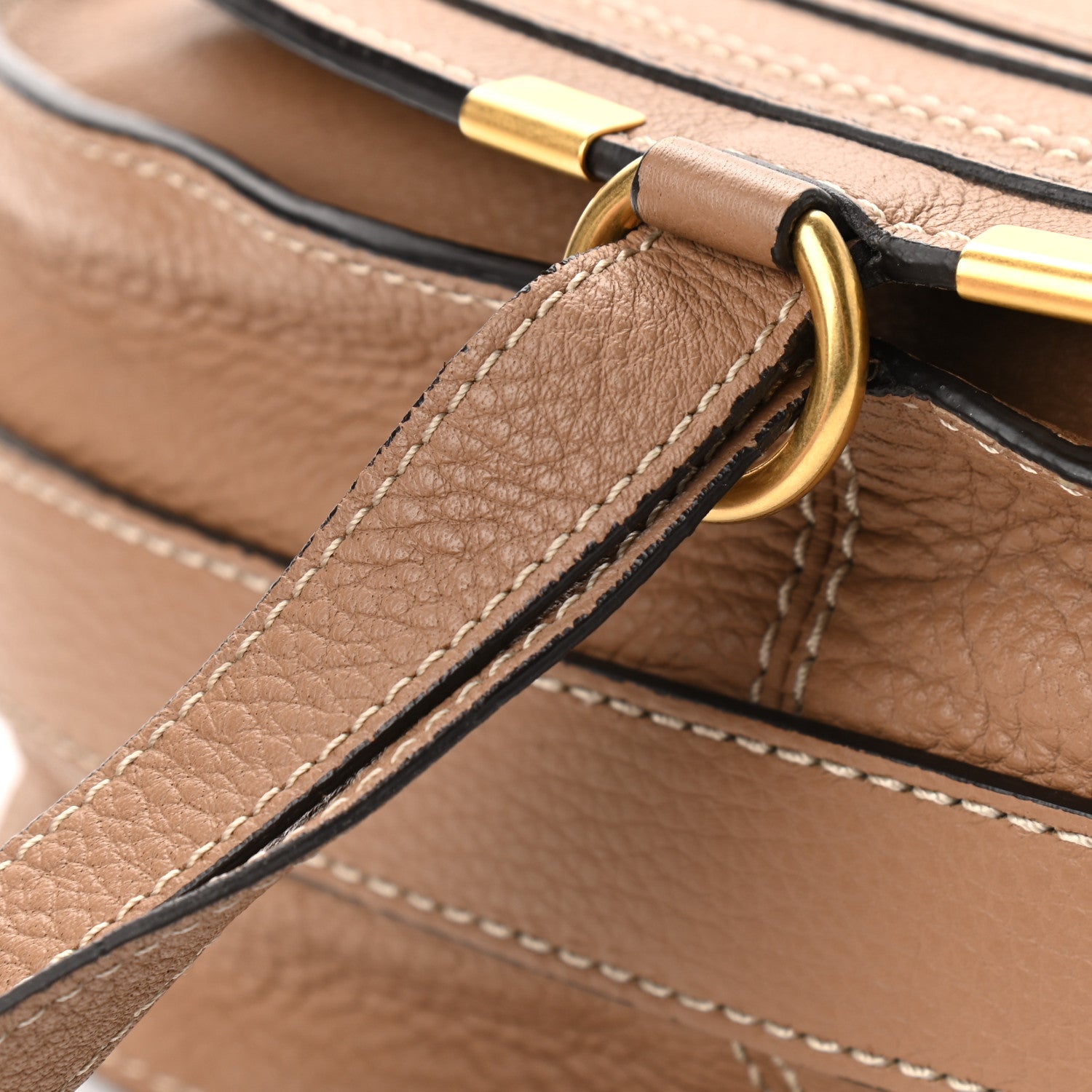 Chloe Calfskin Medium Marcie Round Crossbody Bag Nut 10 of 12