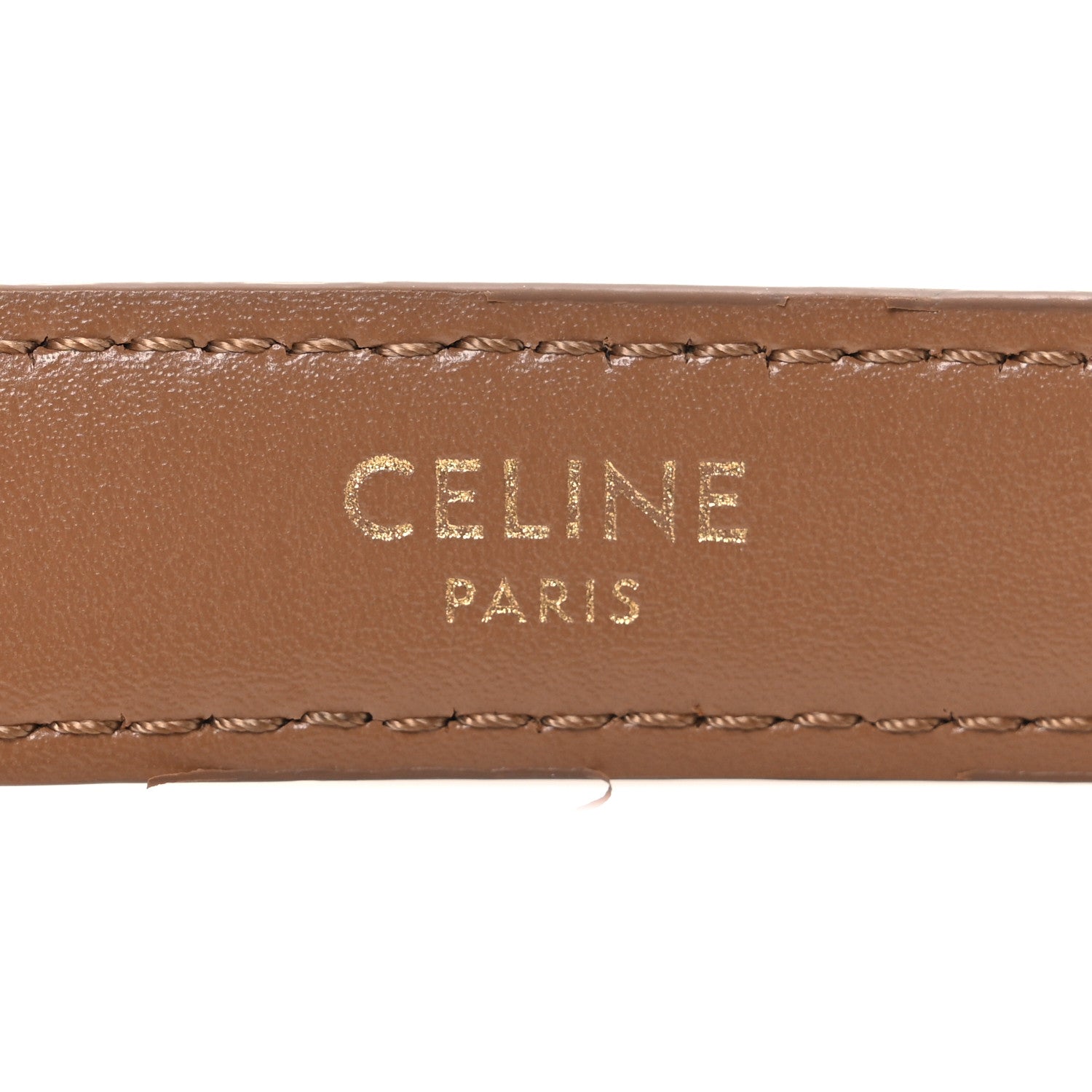 Celine Box Calfskin Small 18mm Triomphe Belt 80 32 Brown 5 of 7