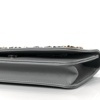 Chanel Calfskin Chain 20s Signe Wallet on Chain WOC Grey 9 of 10
