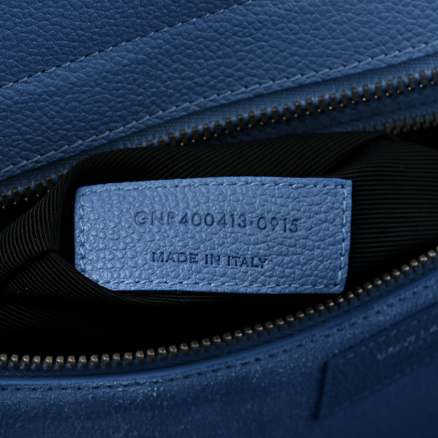 Grained Calfskin Small Rive Gauche Cabas Blue Clair
