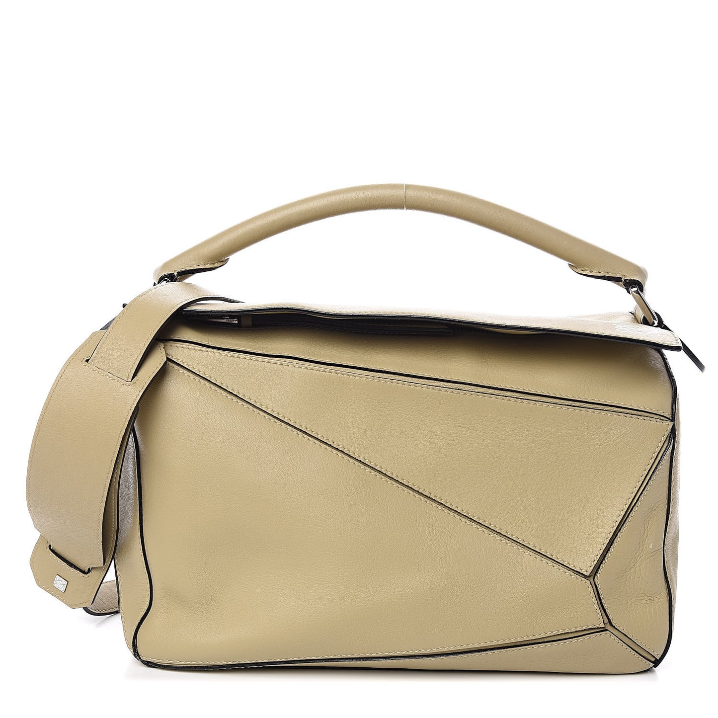 Calfskin Medium Puzzle Bag Beige
