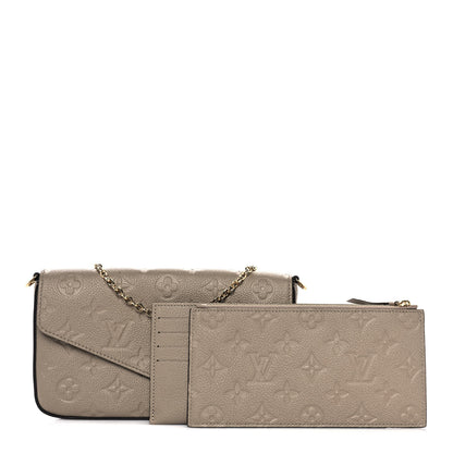 Louis Vuitton Empreinte Pochette Felicie Chain Wallet Tourterelle 3 of 10