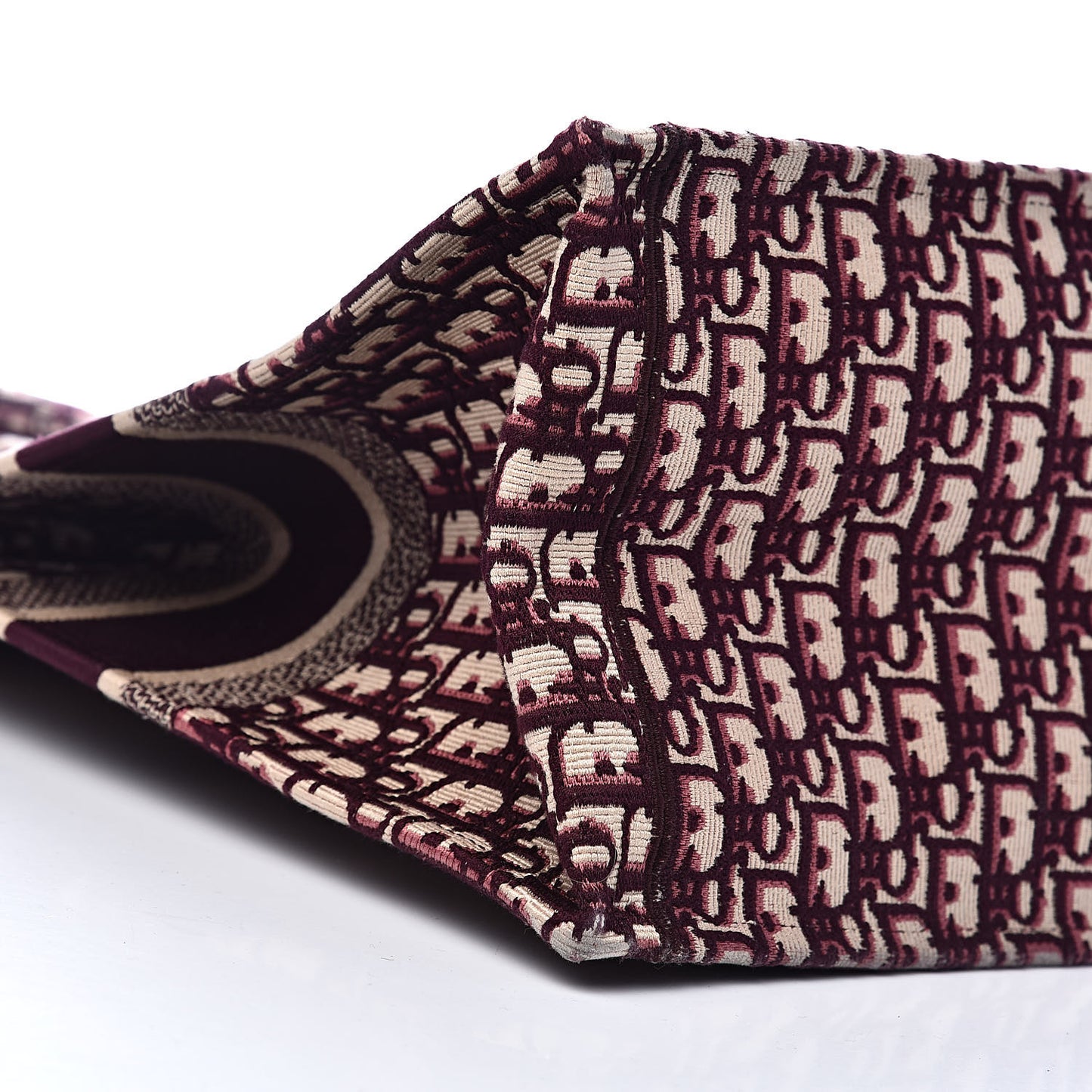 Oblique Large Book Tote Burgundy Multicolor