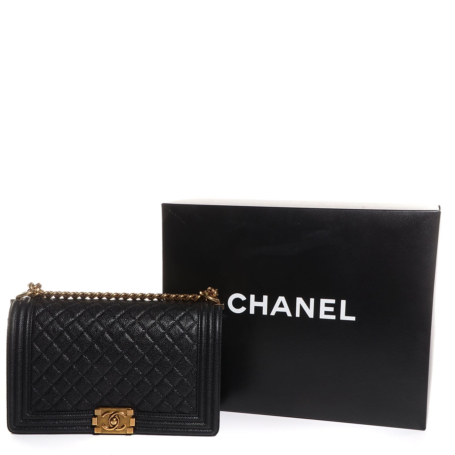 Chanel Caviar Quilted New Medium Boy Flap Black 5 of 9