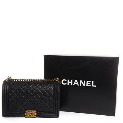 Chanel Caviar Quilted New Medium Boy Flap Black 5 of 9