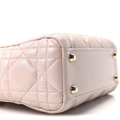 Christian Dior Metallic Lambskin Cannage Mini Lady Dior Lotus 8 of 9
