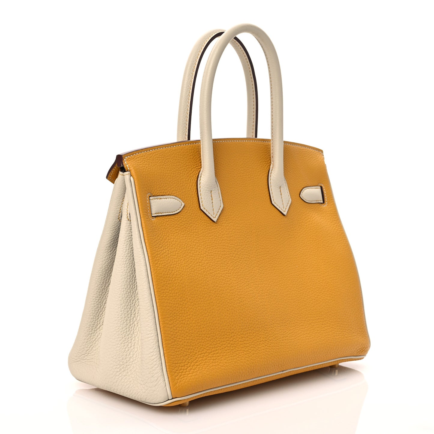 Togo Horseshoe Birkin 30 Jaune Ambre Craie