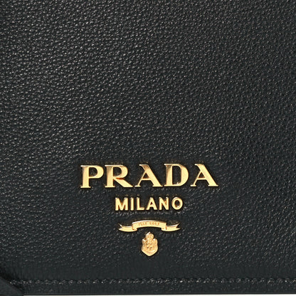 Prada Vitello Daino Flap Crossbody Black 7 of 9