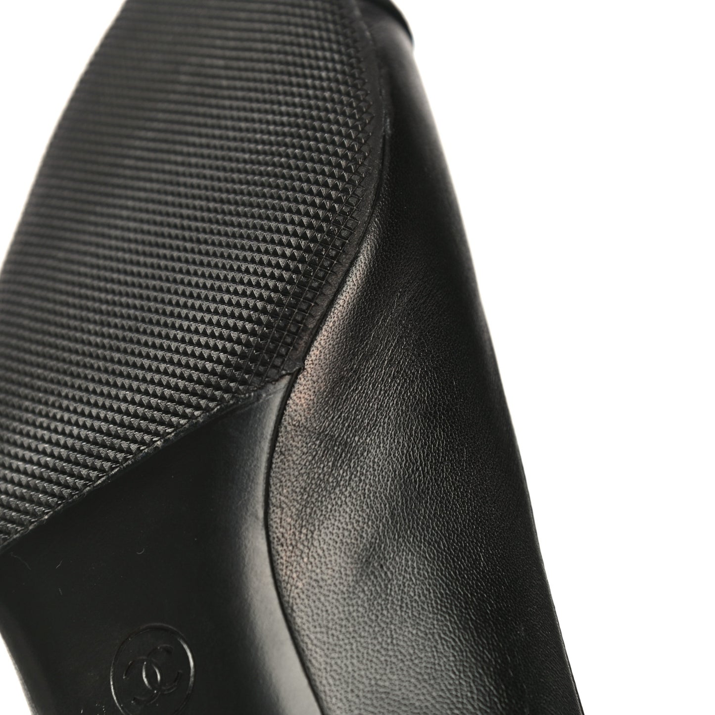 Lambskin Grosgrain Cap Toe Egyptian Amulet CC Pumps 40.5 Black