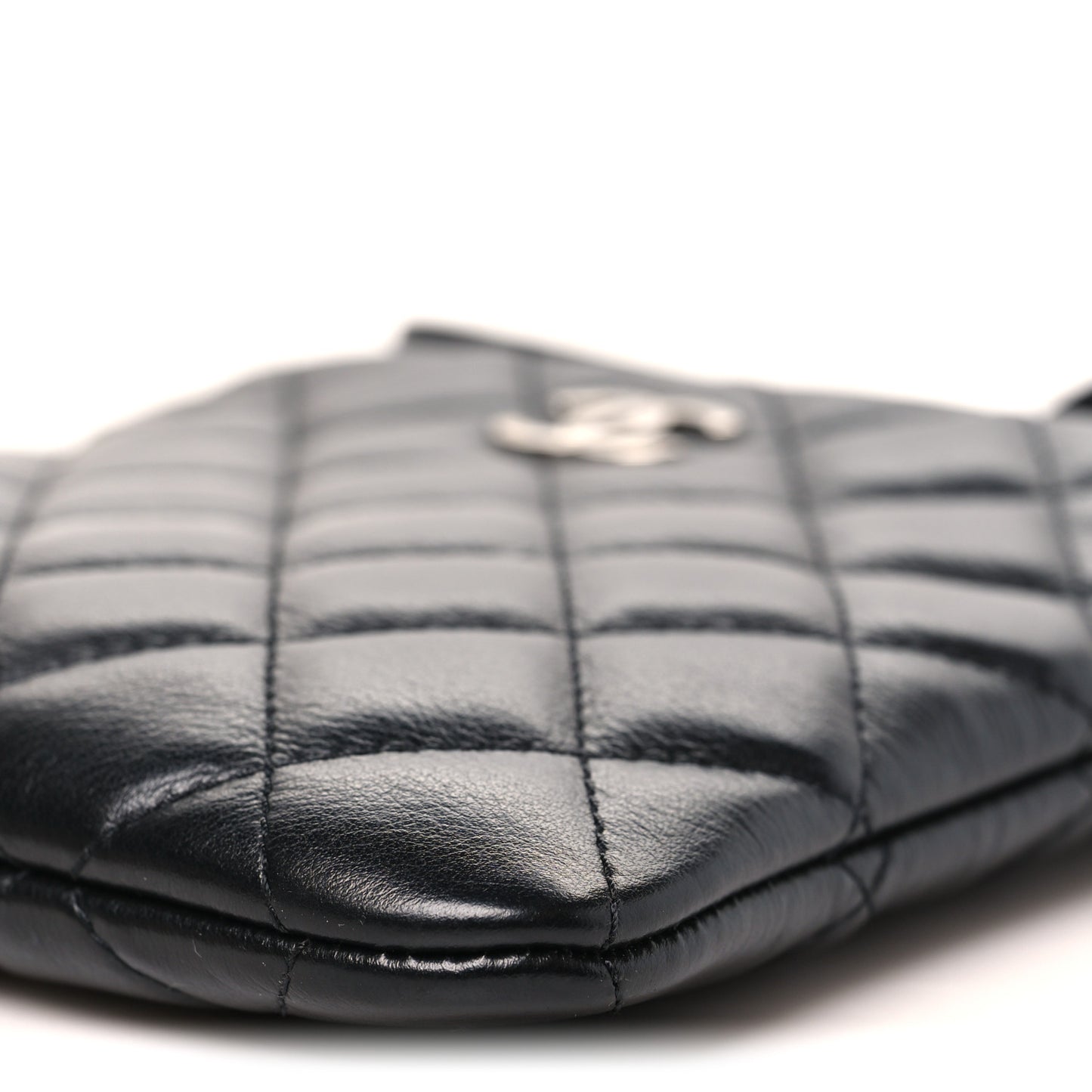 Lambskin Quilted Uniform Crossbody Bag Black