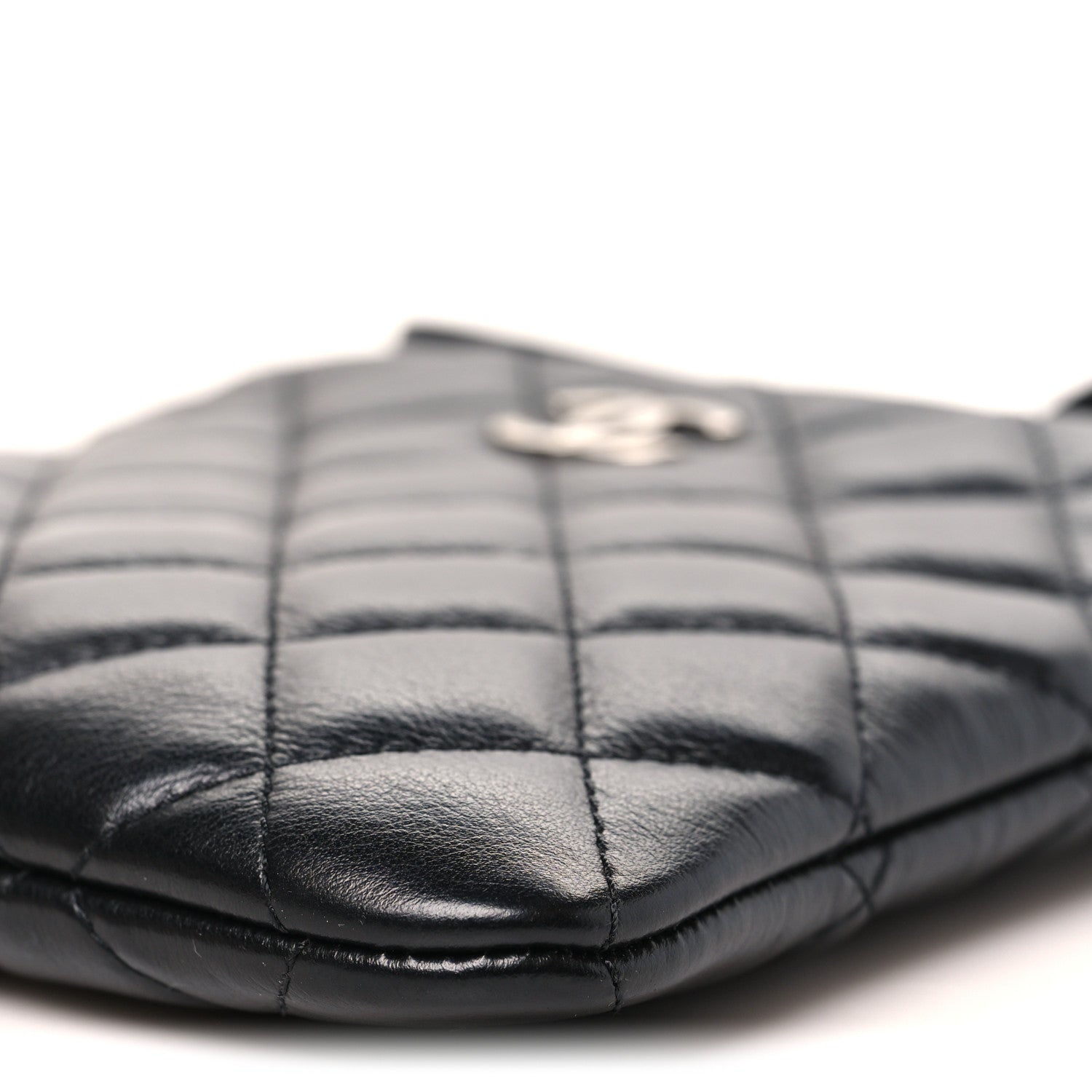 Chanel Lambskin Quilted Uniform Crossbody Bag Black 10 of 12