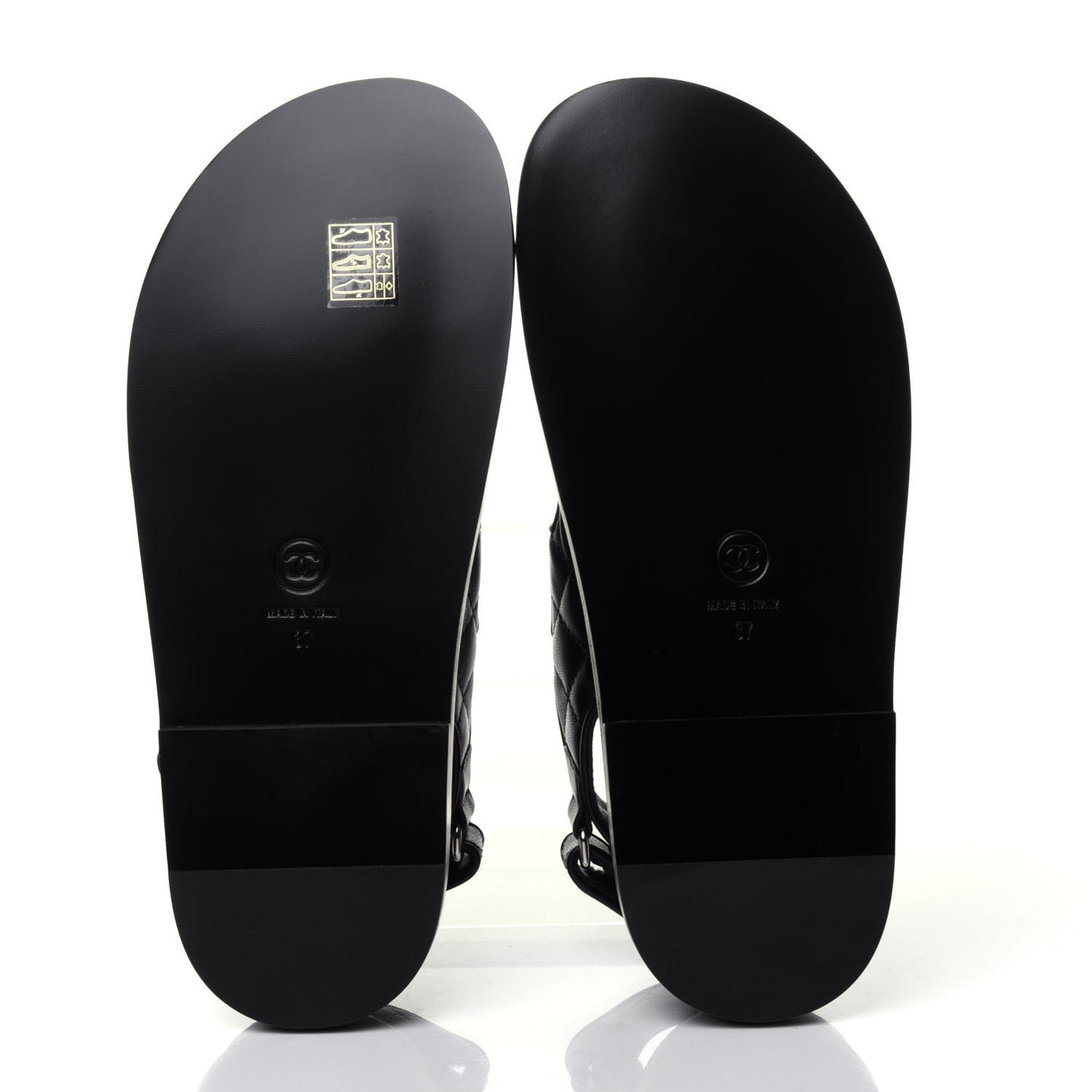 Lambskin Velcro Dad Sandals 37 Black