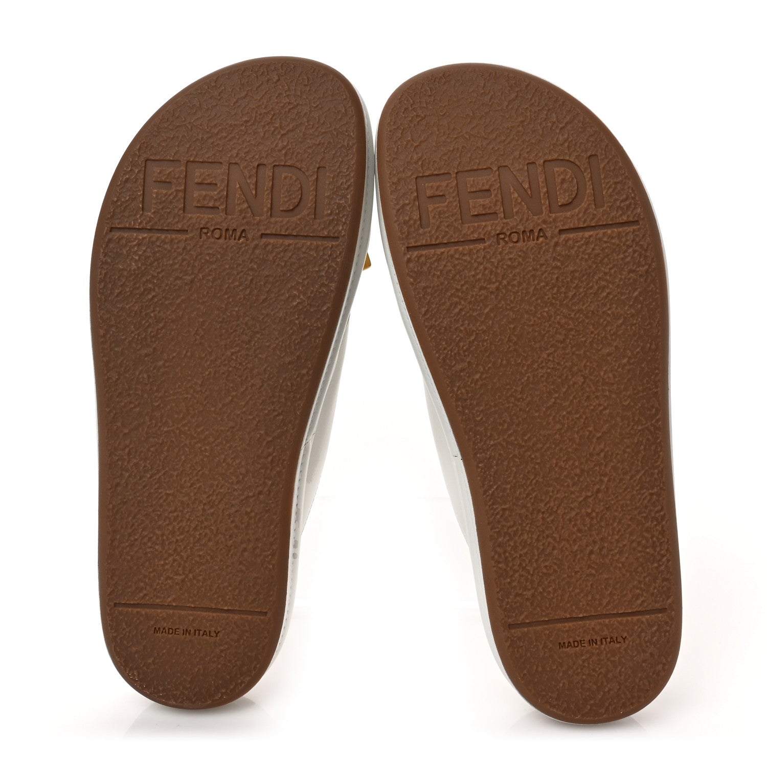 Fendi Vitello Womens Fendigraphy Slide Sandals 37 White Ice 5 of 9