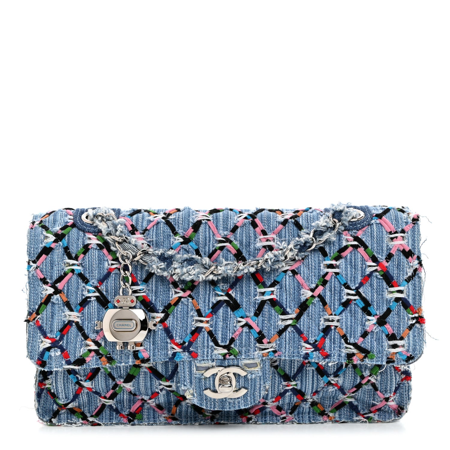 Chanel Woven Denim Medium Flap Multicolor 1 of 10