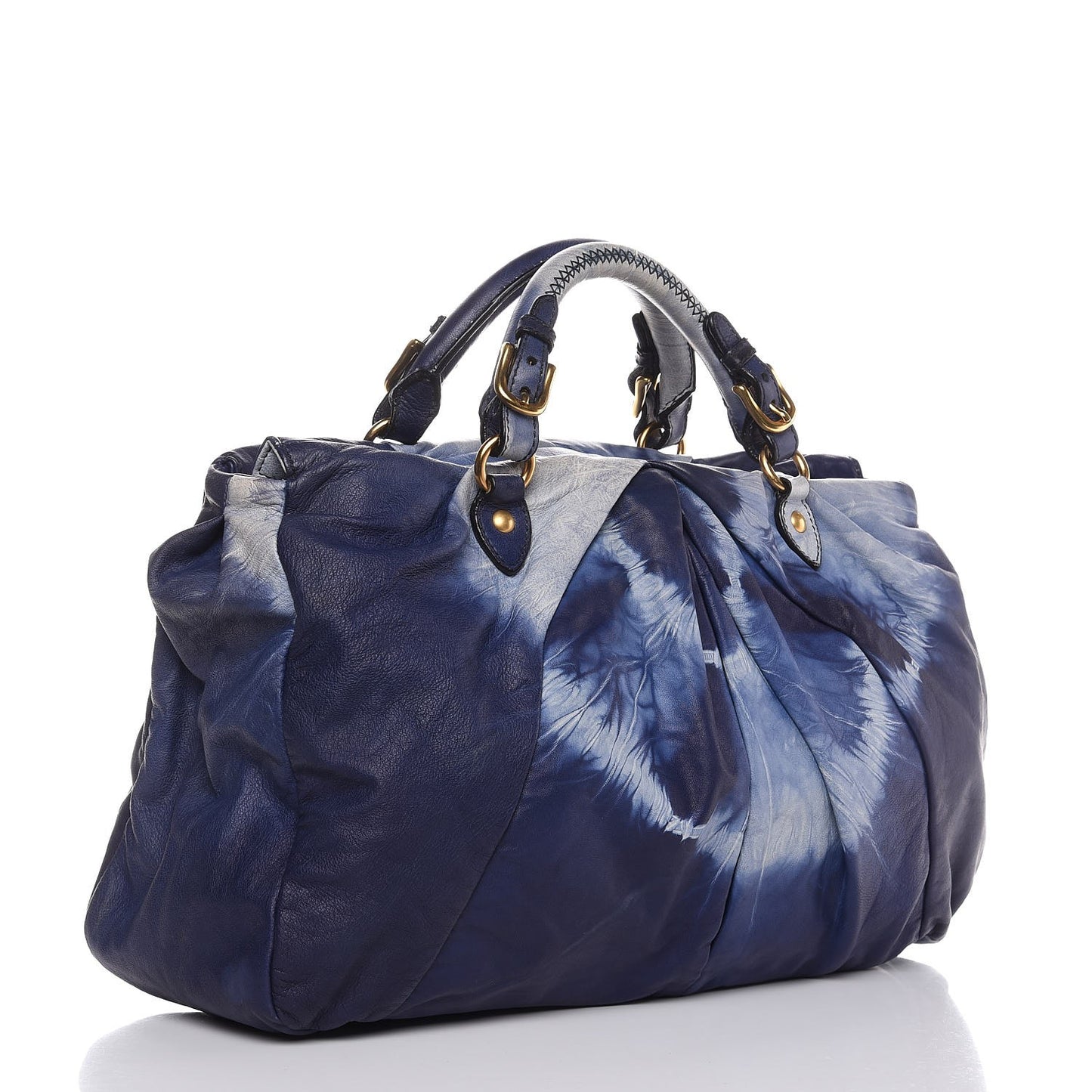 Nappa Tie Dye Satchel Blue