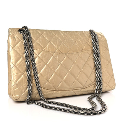 Chanel Metallic Aged Calfskin Quilted 2.55 Reissue 226 Flap Gold 3 of 10