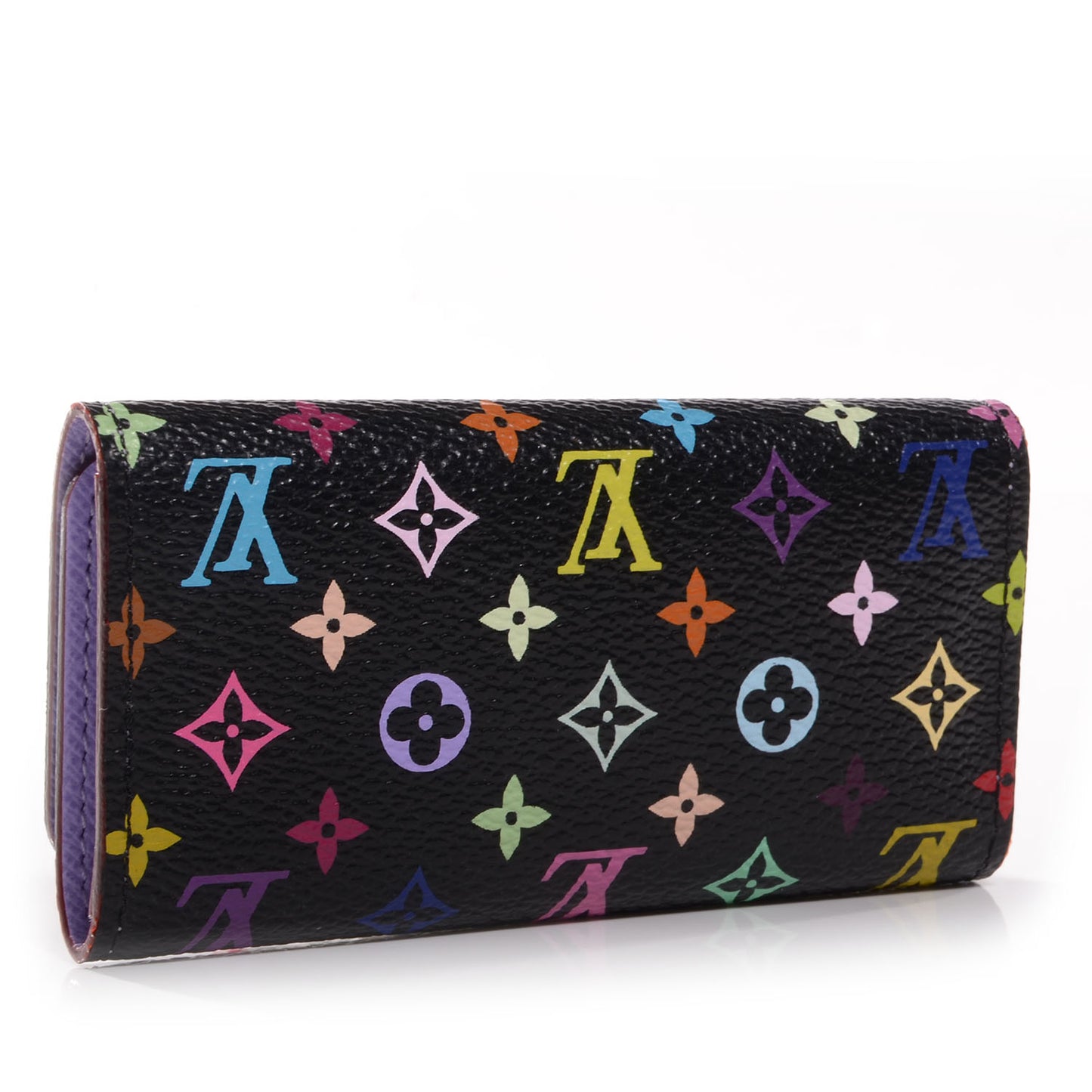 Monogram Multicolor Multicles 4 Key Holder Black Violet