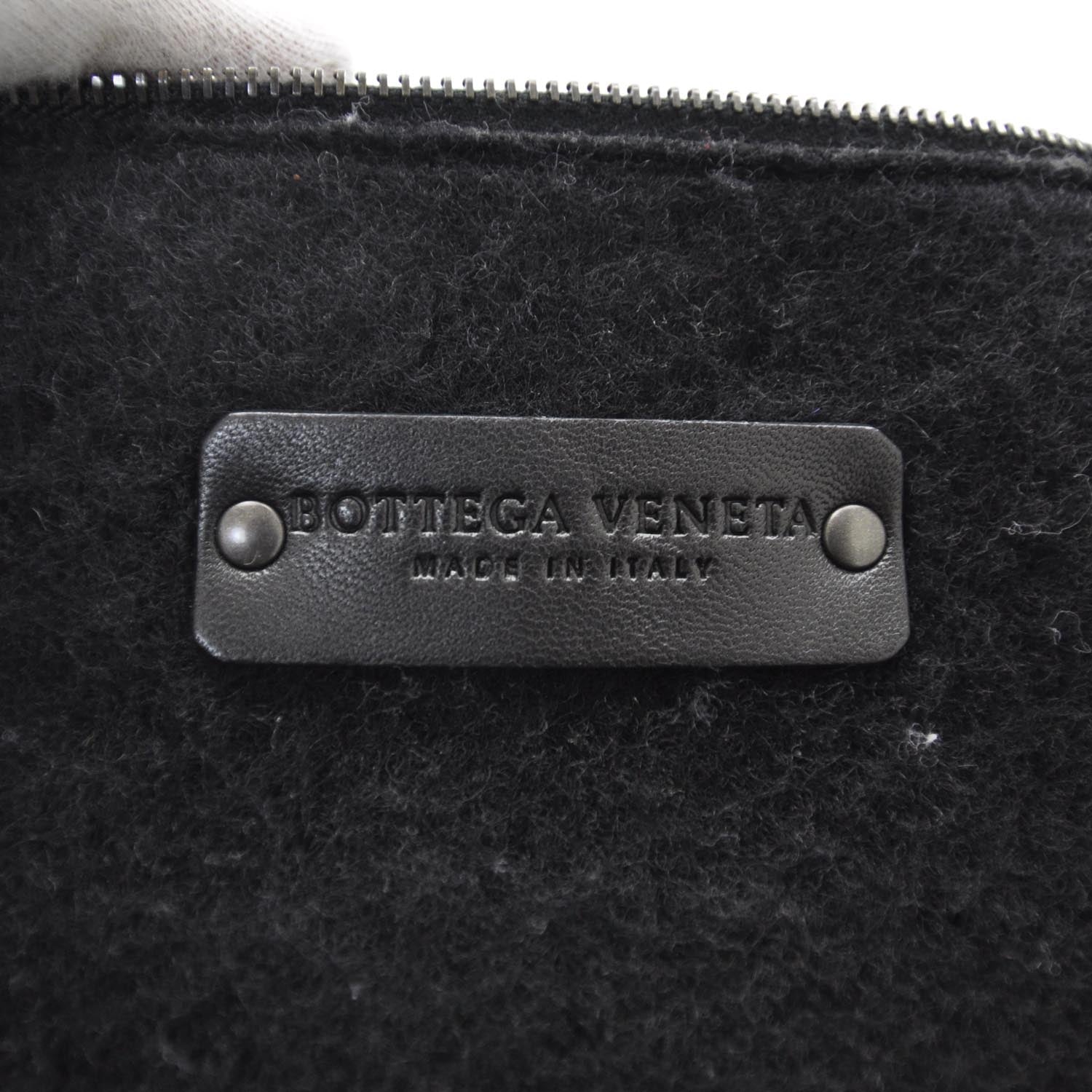 Bottega Veneta Nappa Intrecciato Wool Detail Tote Nero Black 7 of 9