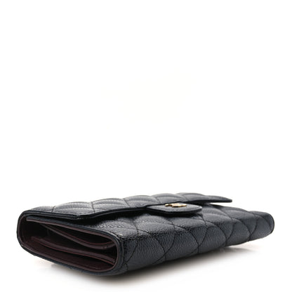 Chanel Caviar Quilted Long Flap Wallet Black 4 of 13