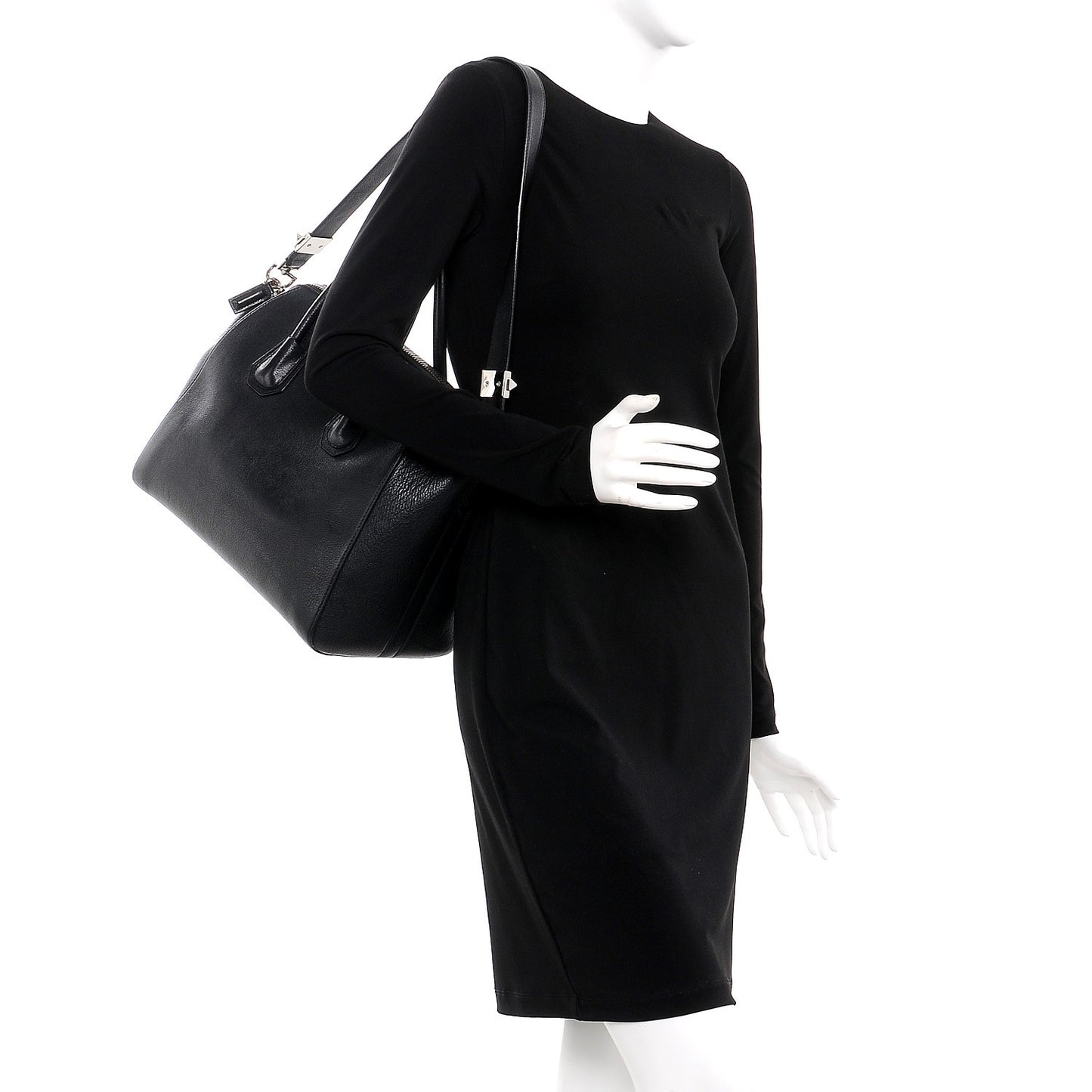 Sugar Goatskin Medium Antigona Black