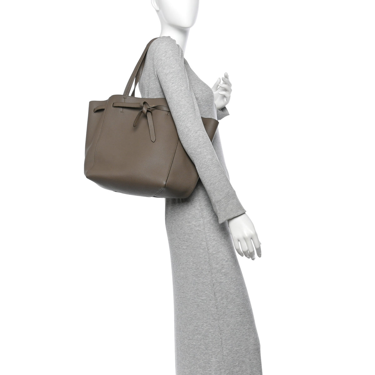 Soft Grained Calfskin Small Belt Cabas Phantom Taupe
