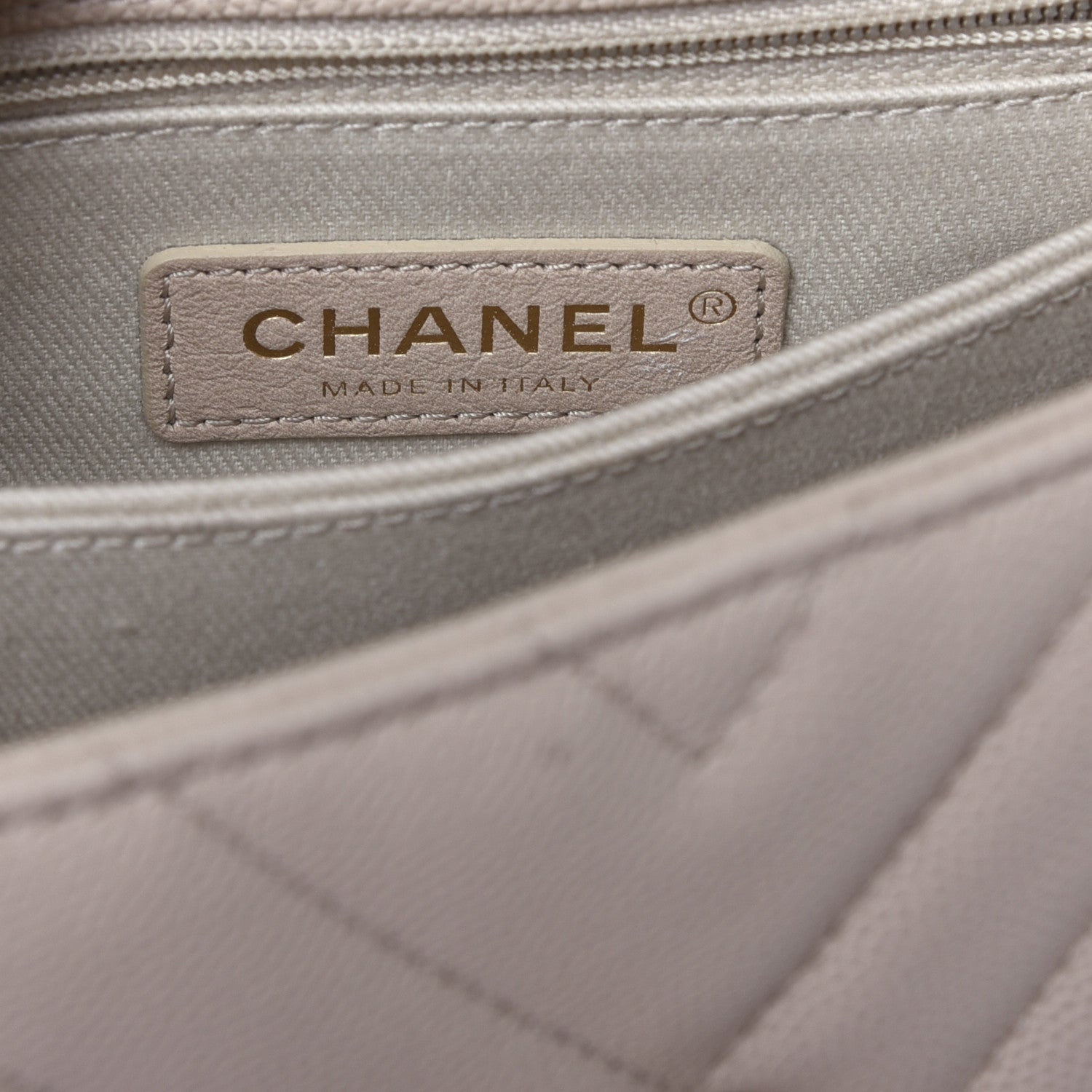 Chanel Caviar Lizard Chevron Quilted Mini Coco Handle Flap Ivory 8 of 17