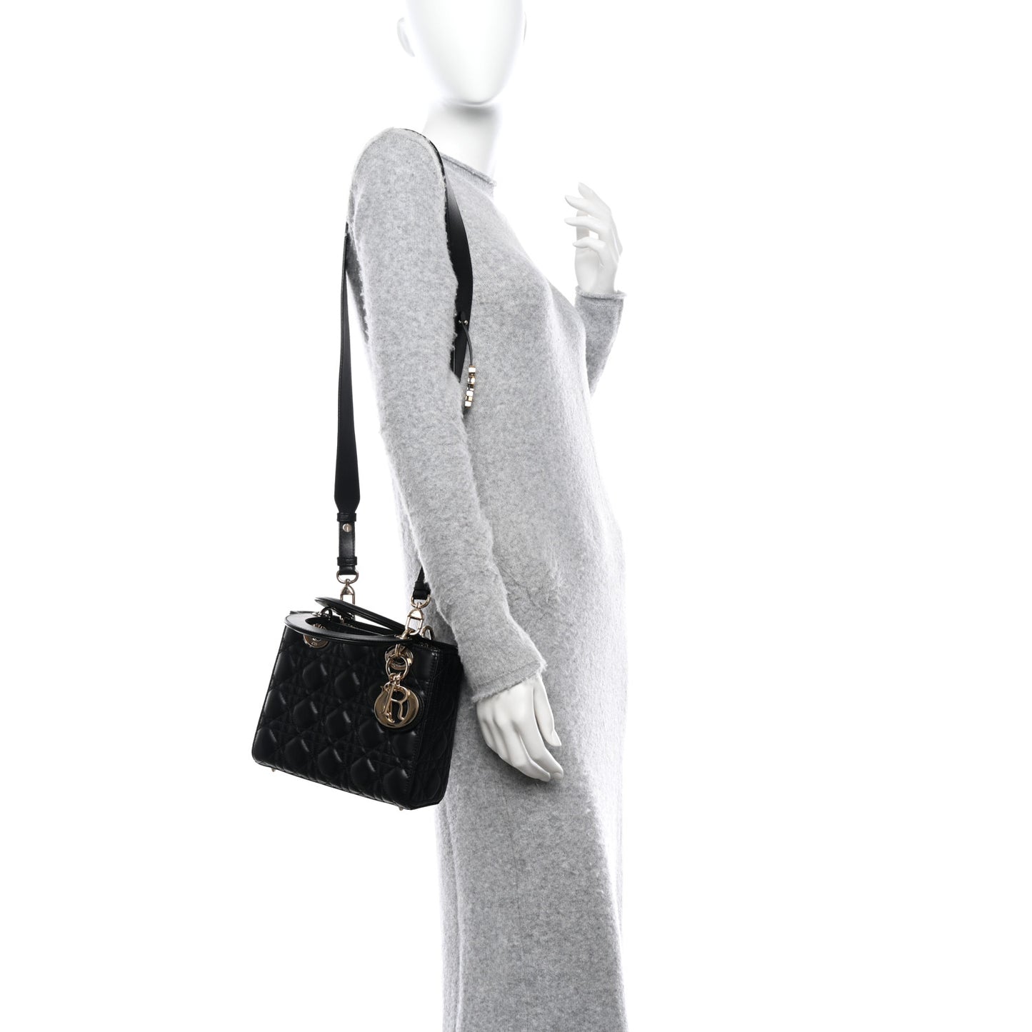 Lambskin Cannage Small My ABCDior Lady Dior Black