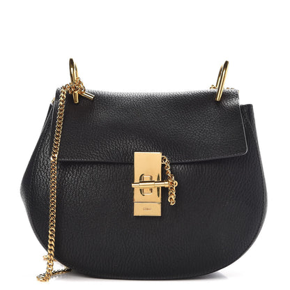Chloe Grained Lambskin Drew Shoulder Bag Black 1 of 8