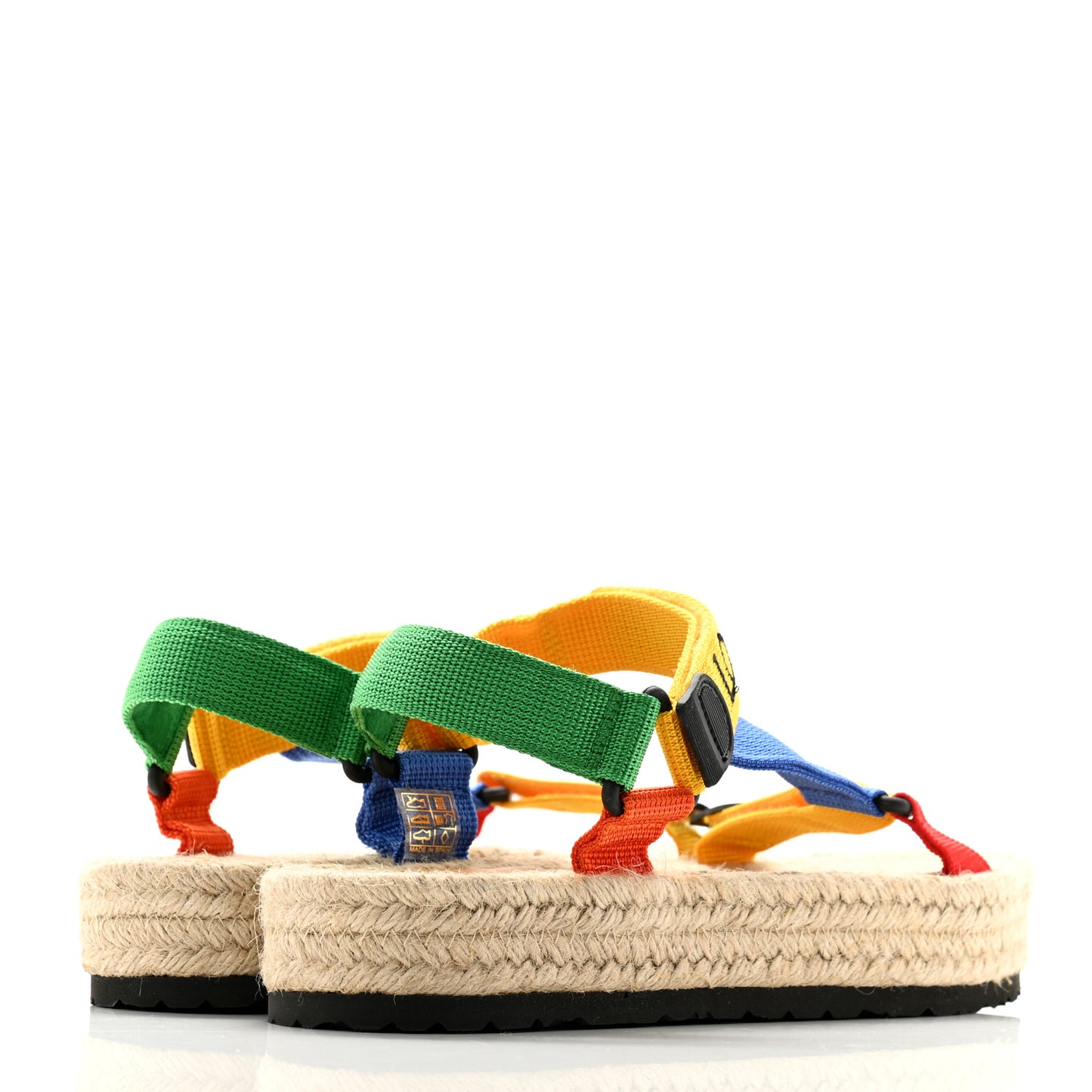 Raffia Paula's Ibiza Strappy Espadrille Sandals 41 Multicolor