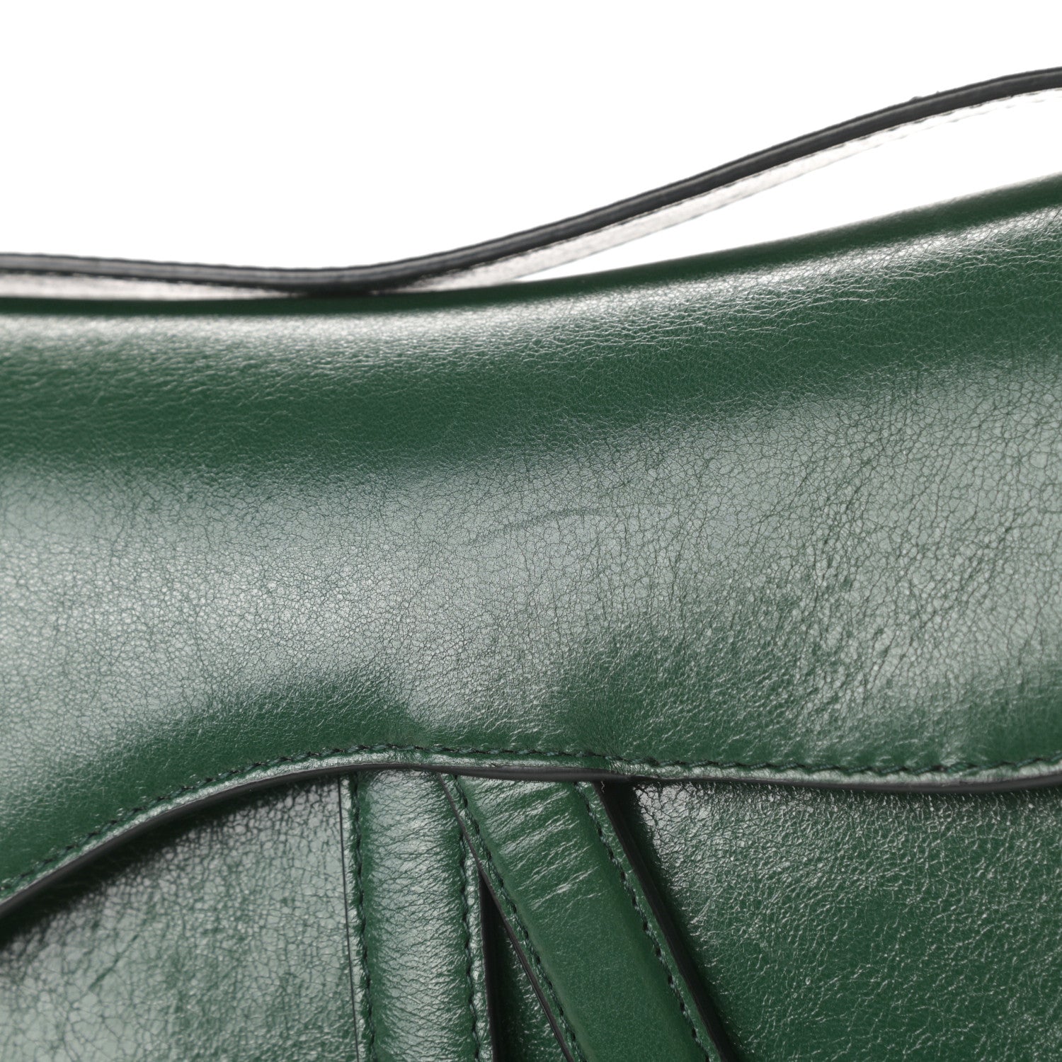 Christian Dior Calfskin Saddle Bag Green 11 of 12