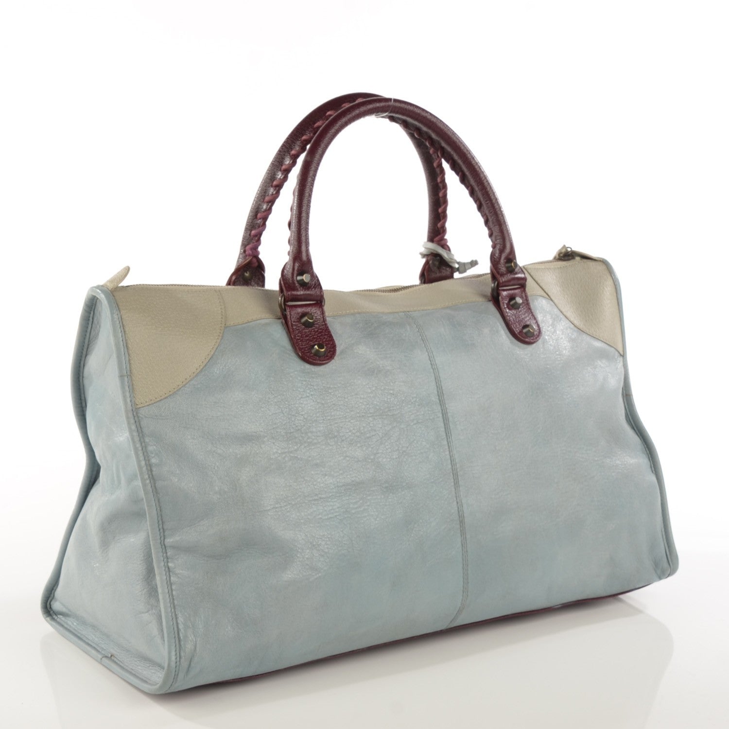 Balenciaga Agneau Boarskin Tri-Color Classic Hardware Work Ciel 3 of 8
