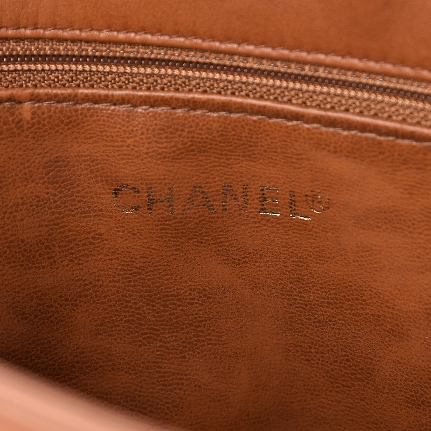 Lambskin Studded CC Tote Brown
