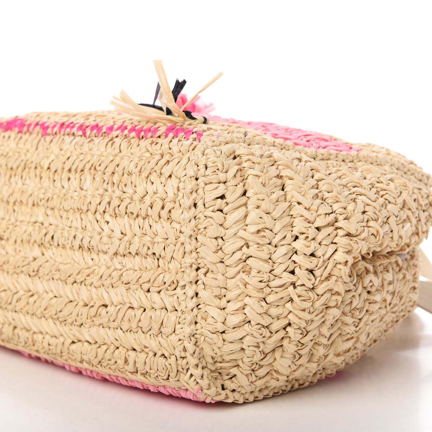 Prada Raffia Woven Tote Naturale Rosa 7 of 10