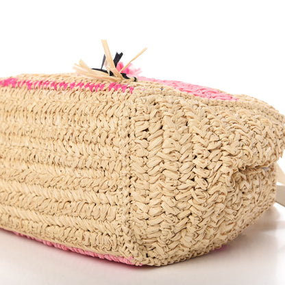 Prada Raffia Woven Tote Naturale Rosa 7 of 10