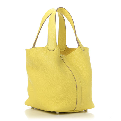 Hermes Taurillon Clemence Picotin Lock 18 PM Lime 3 of 9