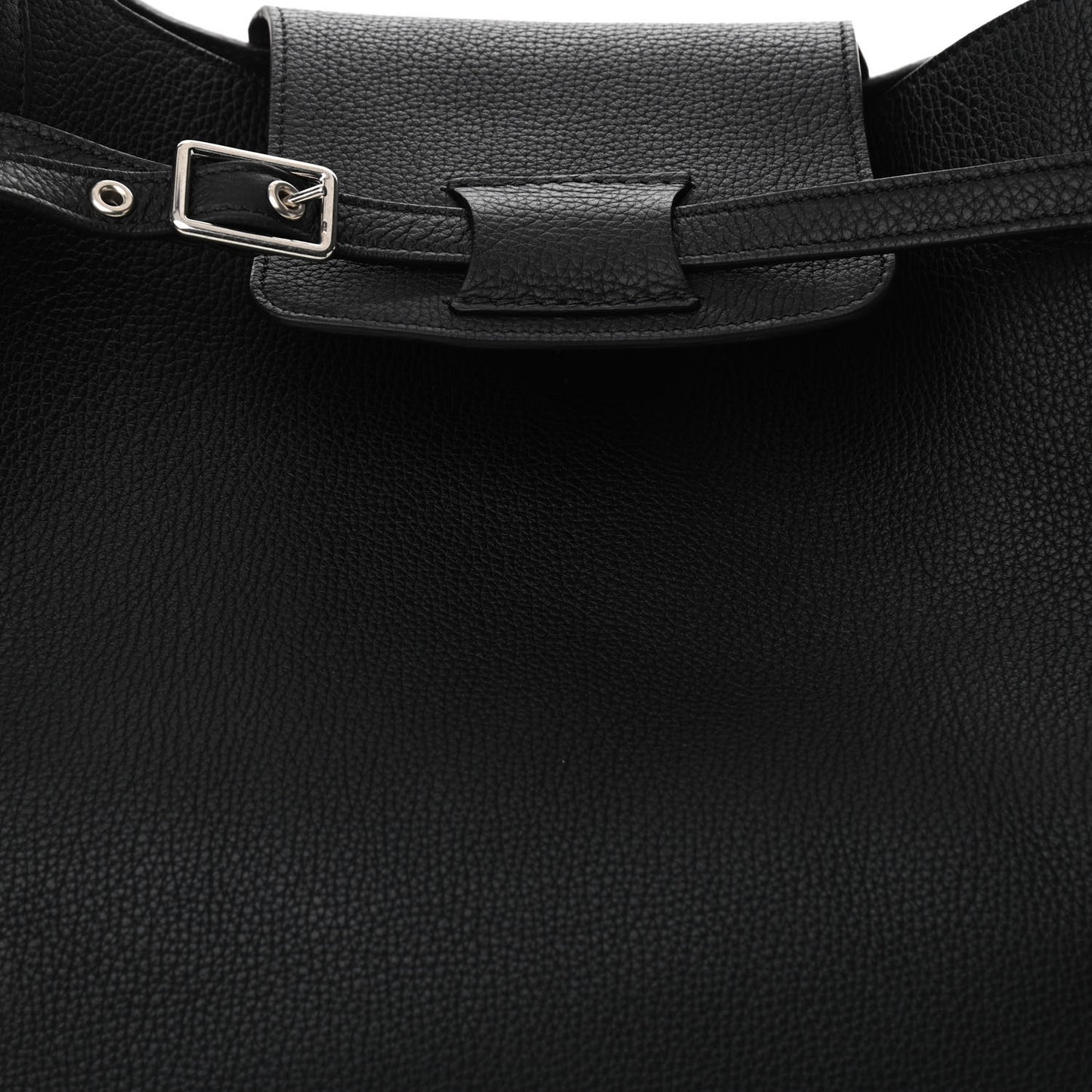 Supple Grained Calfskin Medium Big Bag Black