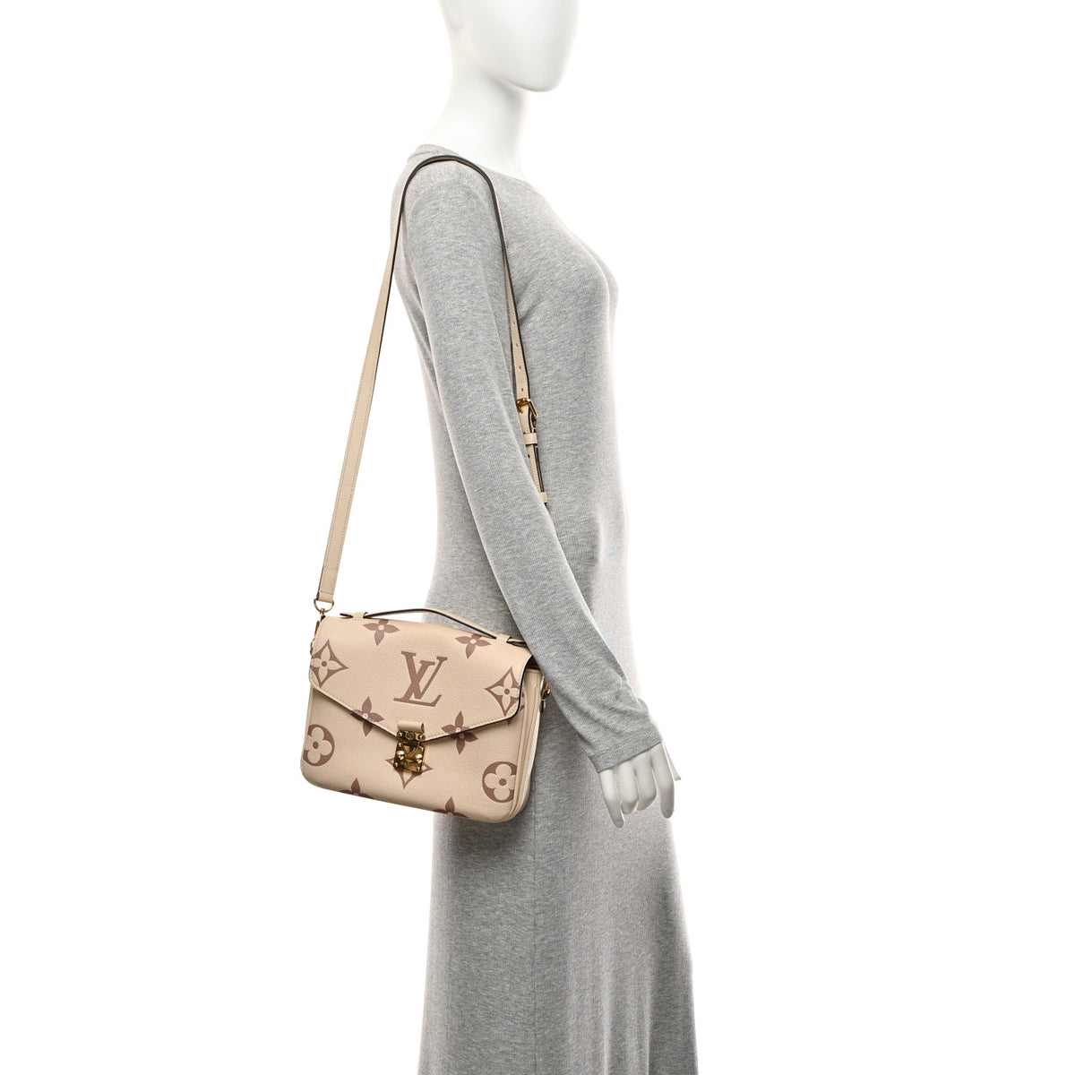Louis Vuitton Empreinte Monogram Giant Pochette Metis Creme Bois de Rose 2 of 10