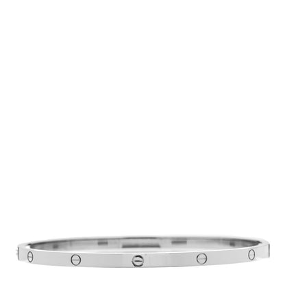 Cartier 18K White Gold Small LOVE Bracelet 19 1 of 5