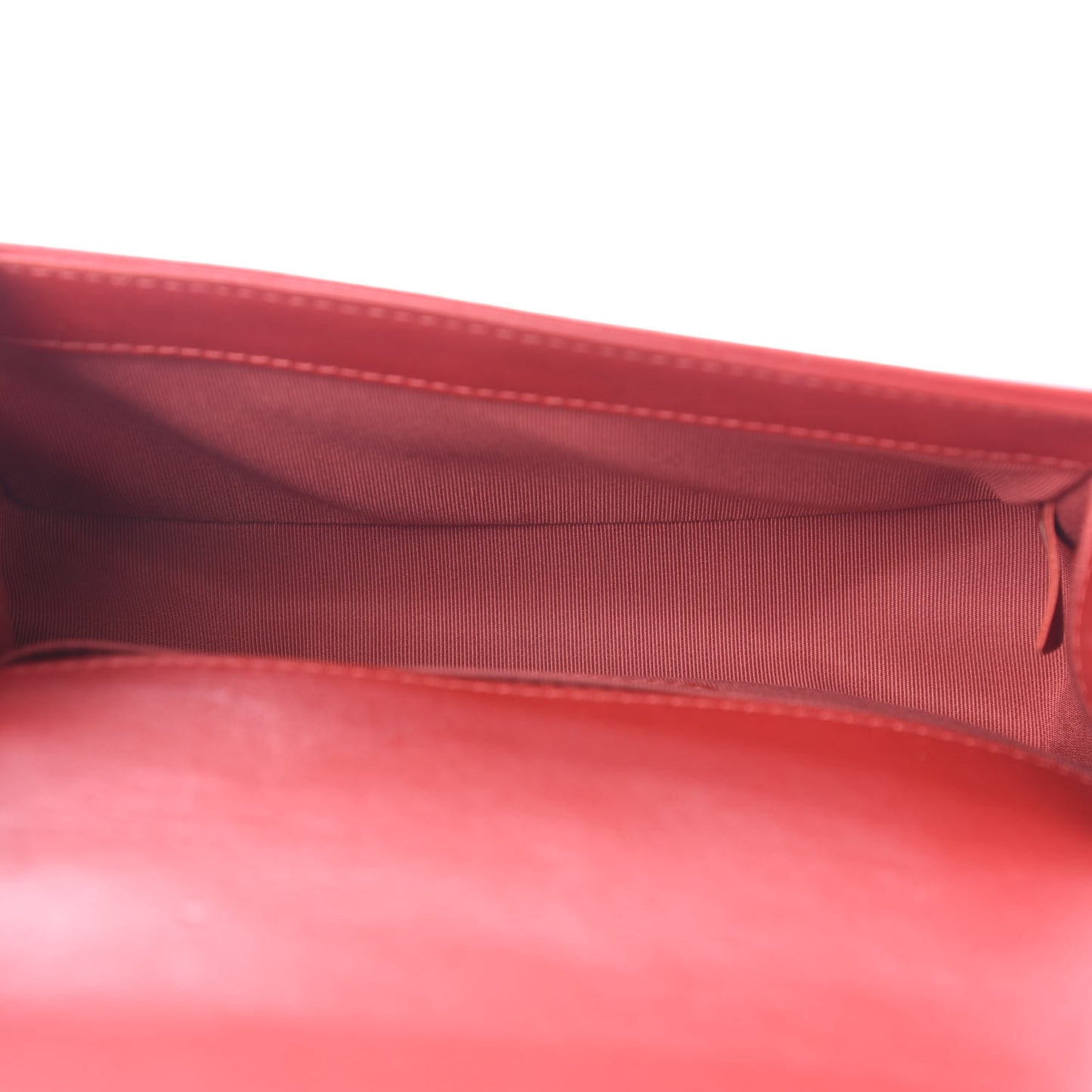 Calfskin Quilted Small Boy Flap Red