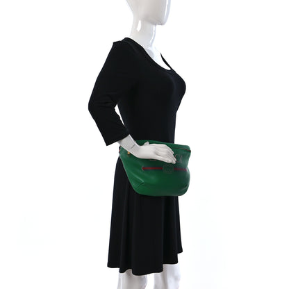 Gucci Grained Calfskin Logo Belt Bag Green 2 of 11