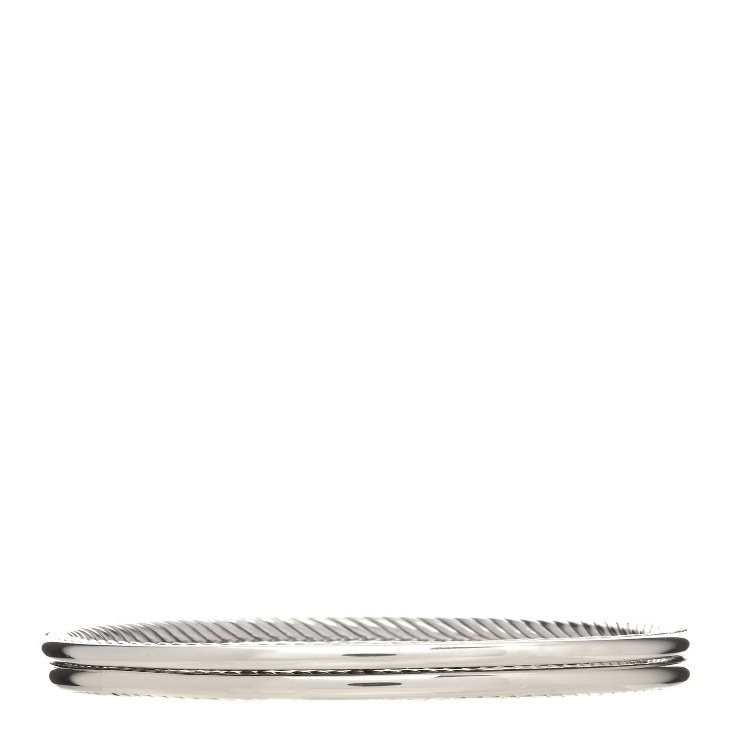 David Yurman Sterling Silver Cable Classics Bangle Bracelet Set of 2 1 of 4