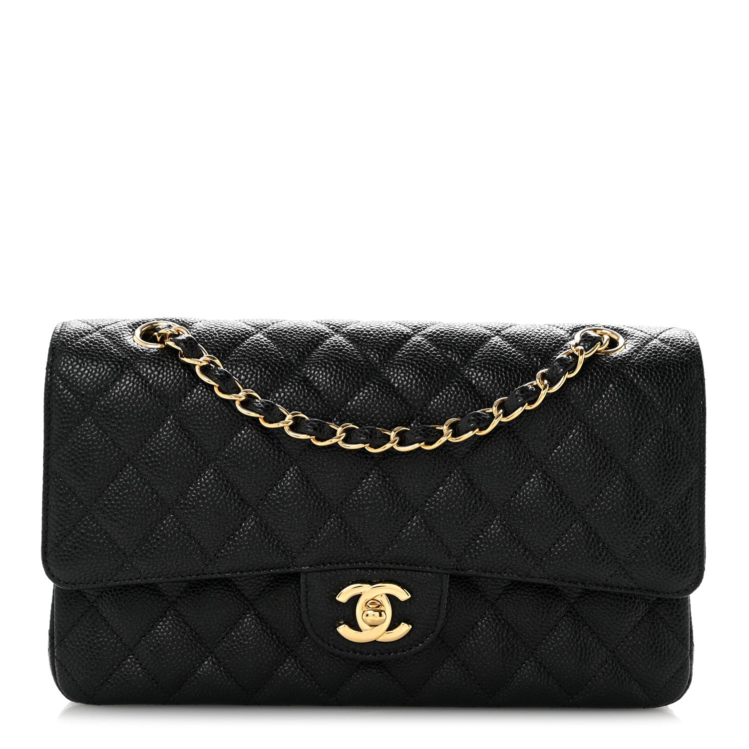 Chanel Caviar Quilted Medium Double Flap Black 1 of 13