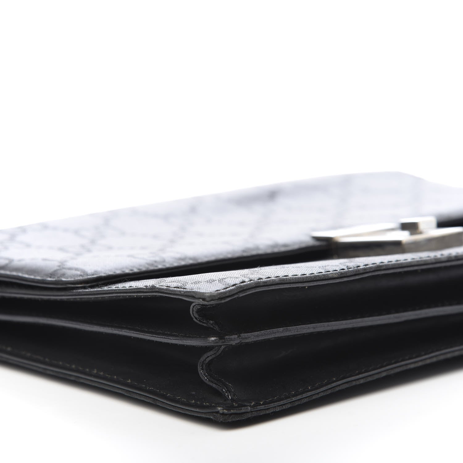 Gucci Monogram Wristlet Clutch Black 5 of 11