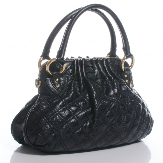 Leather Quilted Small Cecilia Black
