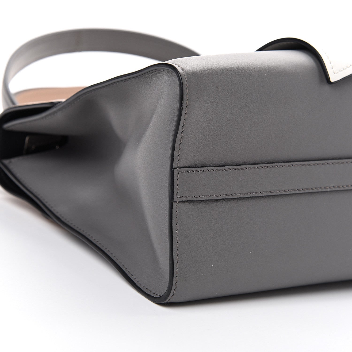 Prada City Calf Ribbon Shoulder Bag Cammeo Bianco Marmo 8 of 12