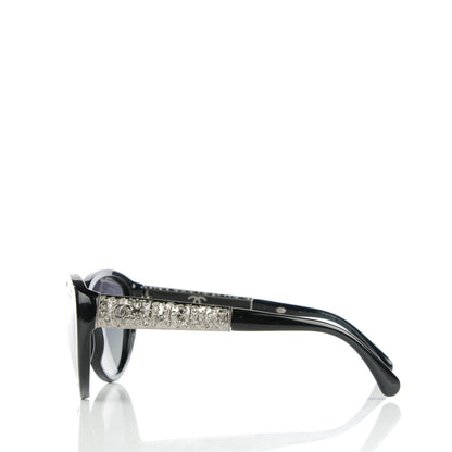 Chanel Cat Eye Bijoux Sunglasses 5298 B Black 2 of 8