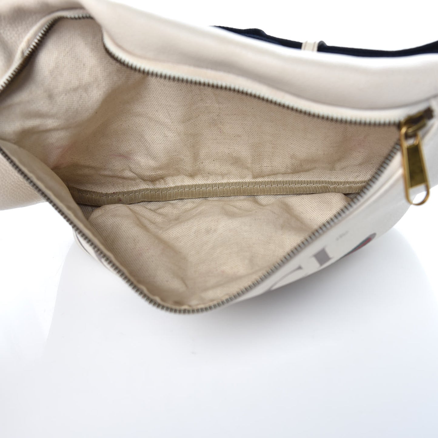 Grained Calfskin Logo Belt Bag White